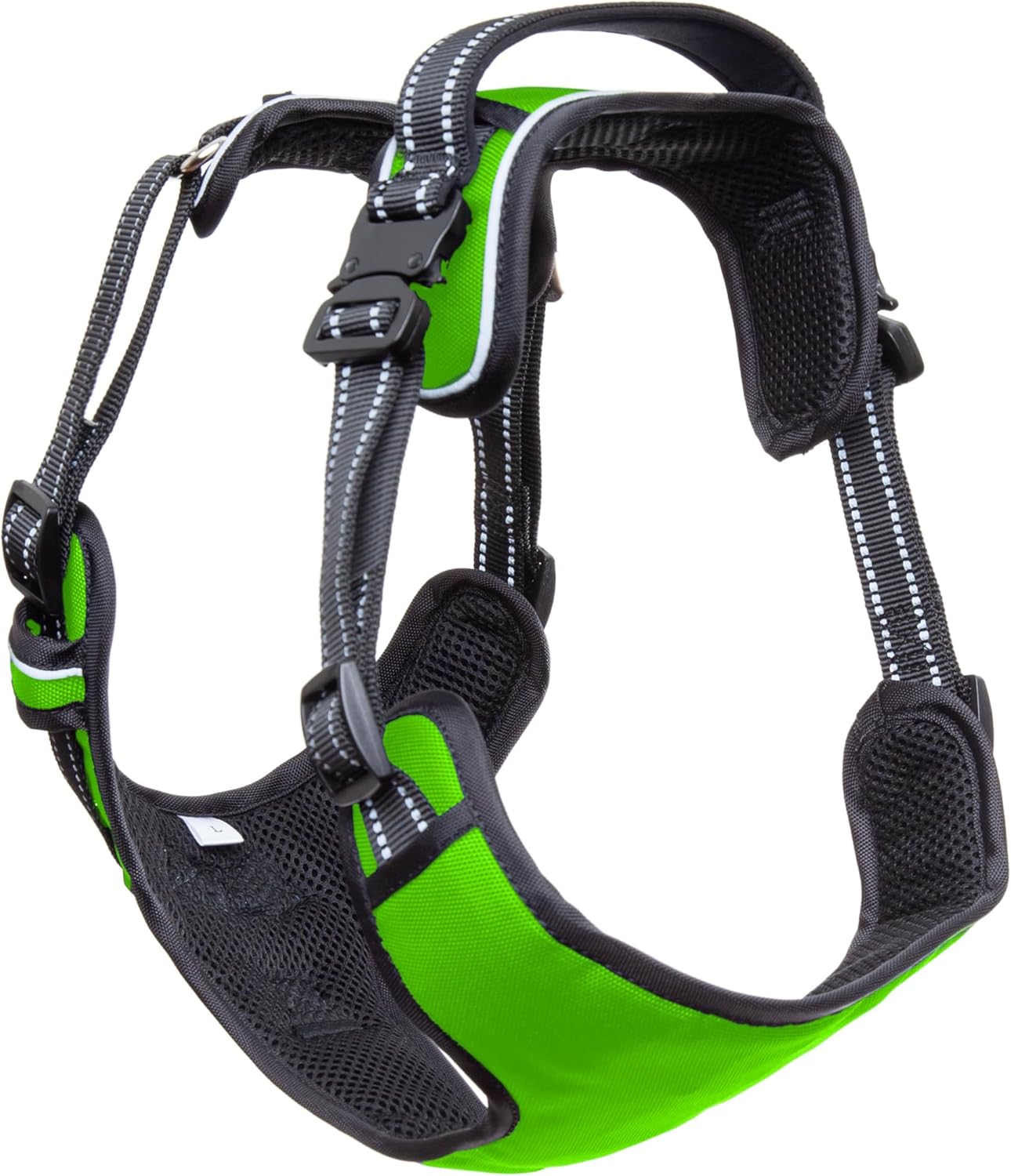 DogNerd Chalecoarnés de cobertura completa ajustable de alta calidad para perros grandes (50-90 libras) – Clips de metal, mango acolchado, 2 clips