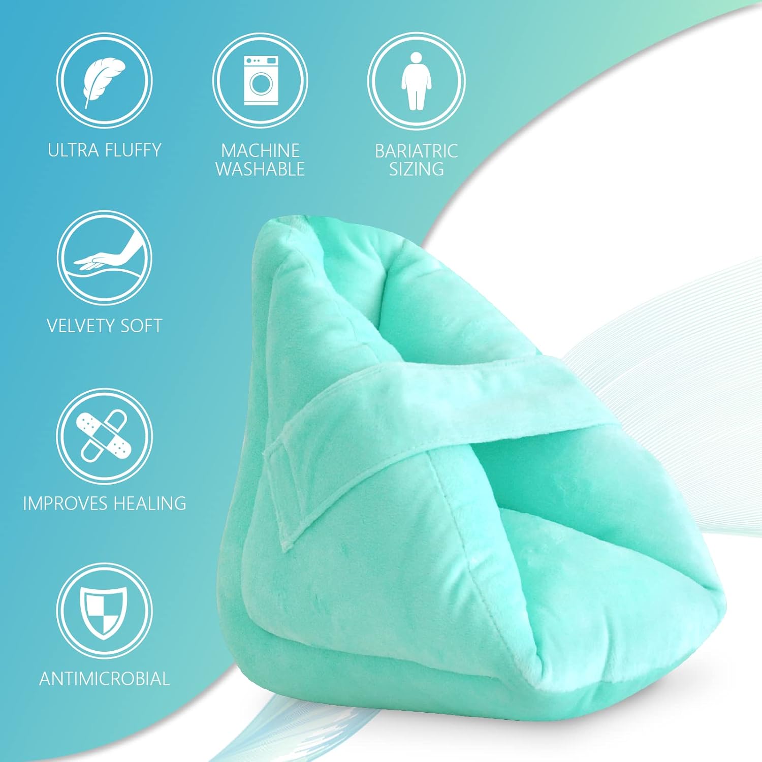 NYOrtho Cojín protector de talón, 1 par, almohadas acolchadas para pies para úlceras por presión, úlceras de cama, lesiones – Protectores de talón