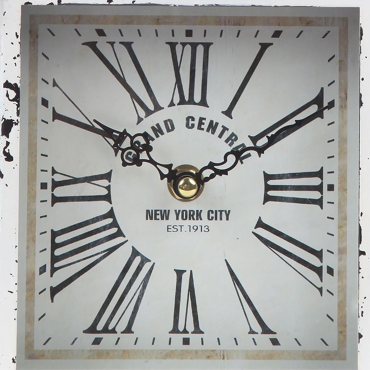 Lily’s Home Reloj de manto estilo estación de tren Grand Central de inspiración vintage, silencioso sin tictac con movimiento de cuarzo, se adapta a