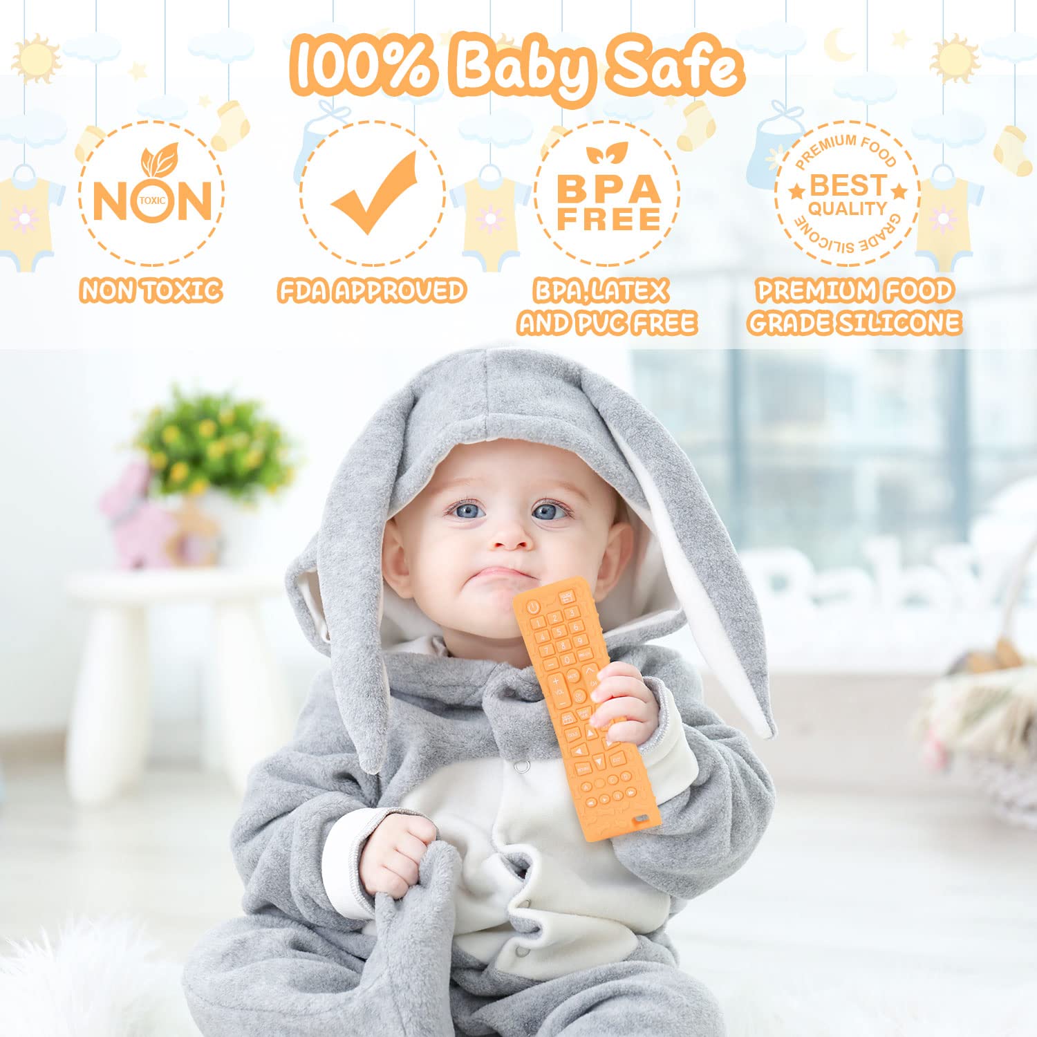 Juguetes de dentición para bebés de 0 a 6 a 12 meses, mordedores para bebés de 0 a 6 meses, mordedor remoto para bebés, juguetes para bebés