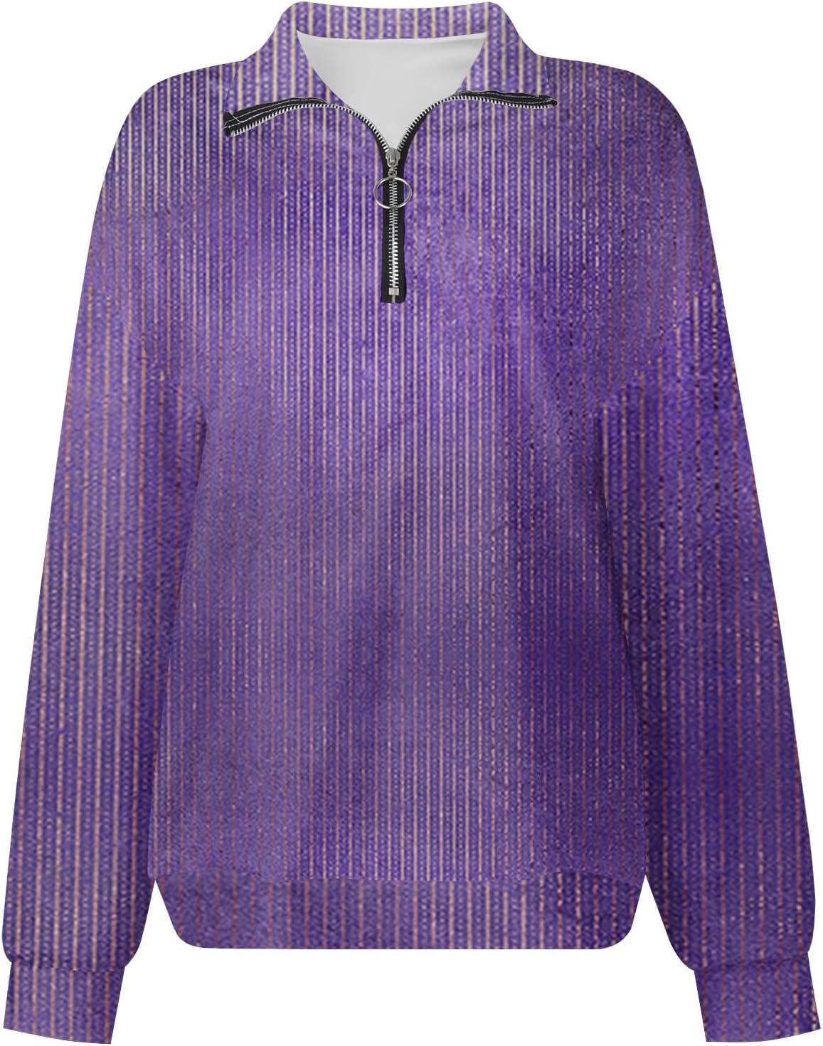 Kenvina Sudadera de manga larga con cremallera de 14 para mujer, blusa atlética de moda, ajuste holgado, casual, manga larga