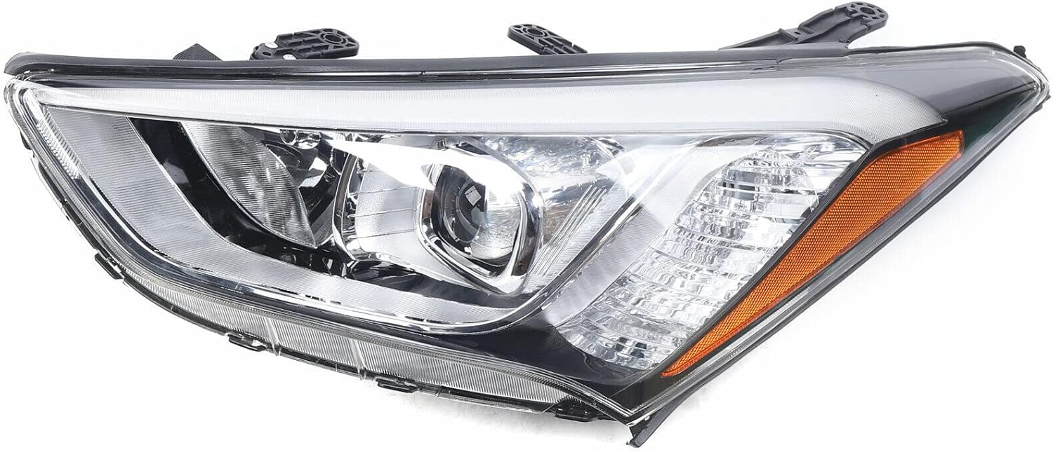 Conjunto de faro delantero para Hyundai Santa Fe 2013 2014 2015 2016 halógeno (lado del conductor)