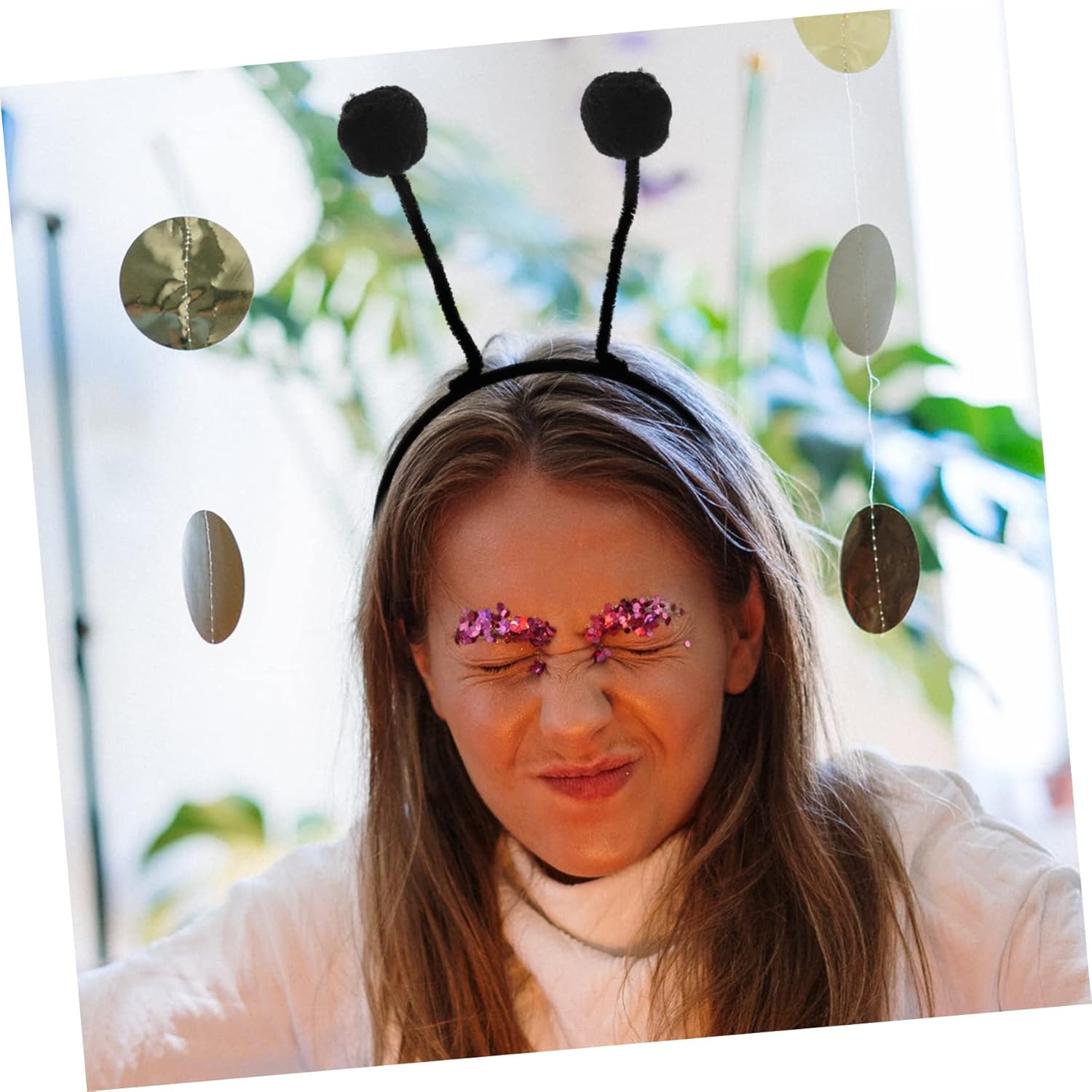 Beavorty 12 diademas de bola de pelo para accesorios para cabeza de antena, boppers abejas, accesorio de cosplay, aros de pelo para niñas, diadema