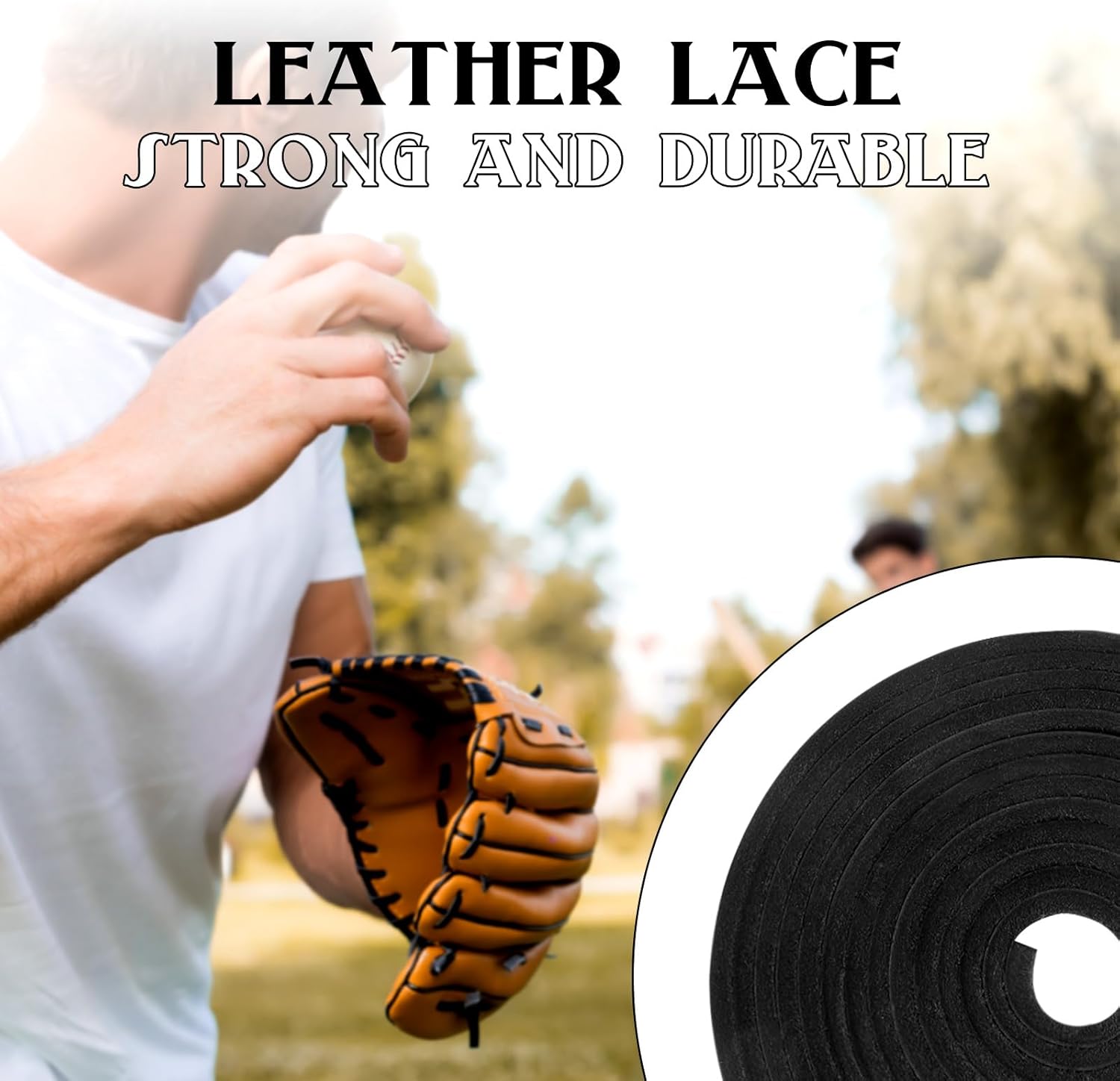 Sweetude Juego de 8 rollos de cordones para guantes de sóftbol y béisbol, guantes de béisbol con cordones de cuero, 78.74 x 316 x 0.14 pulgadas, kit