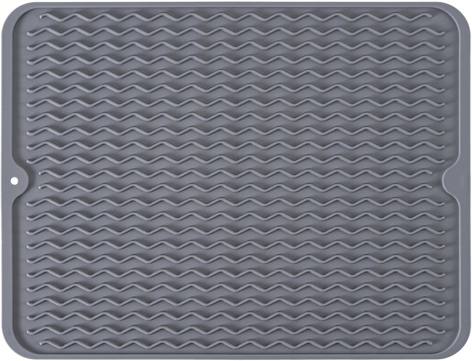 Tapete de silicona para secar platos, antideslizante, fácil de limpiar, tapete escurridor de platos grande resistente al calor para encimera de