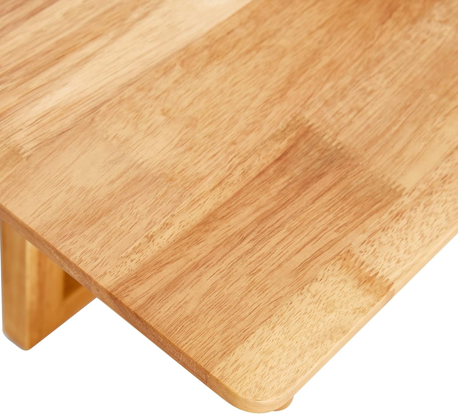 TesNus Mesa de centro de madera maciza para sala de estar, mesa auxiliar rectangular bohemia con parte superior de madera y patas inspiradas en