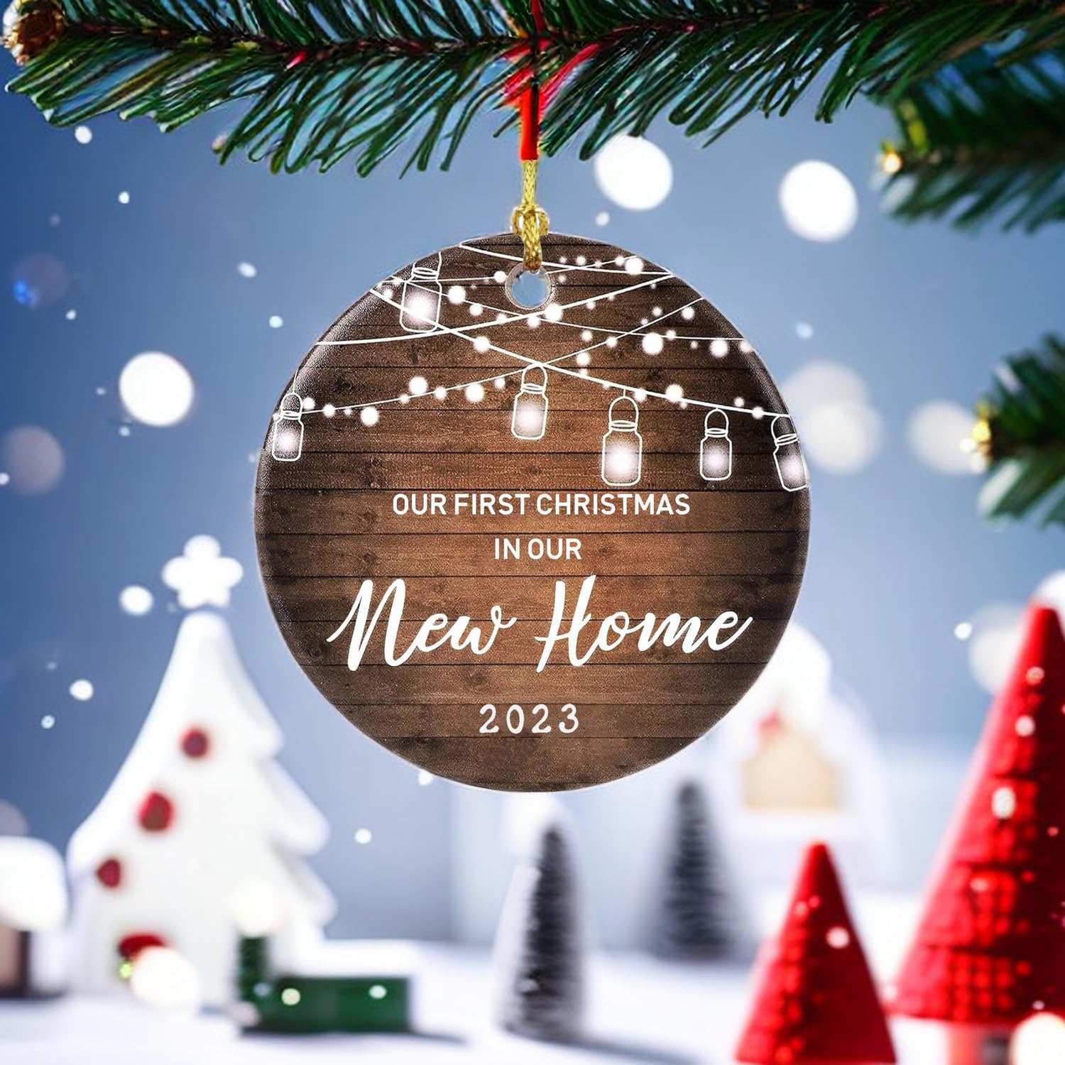 Adorno de Navidad para el nuevo hogar 2023  Regalos de inauguración de la casa para casa nueva, regalos románticos para propietarios de casa,