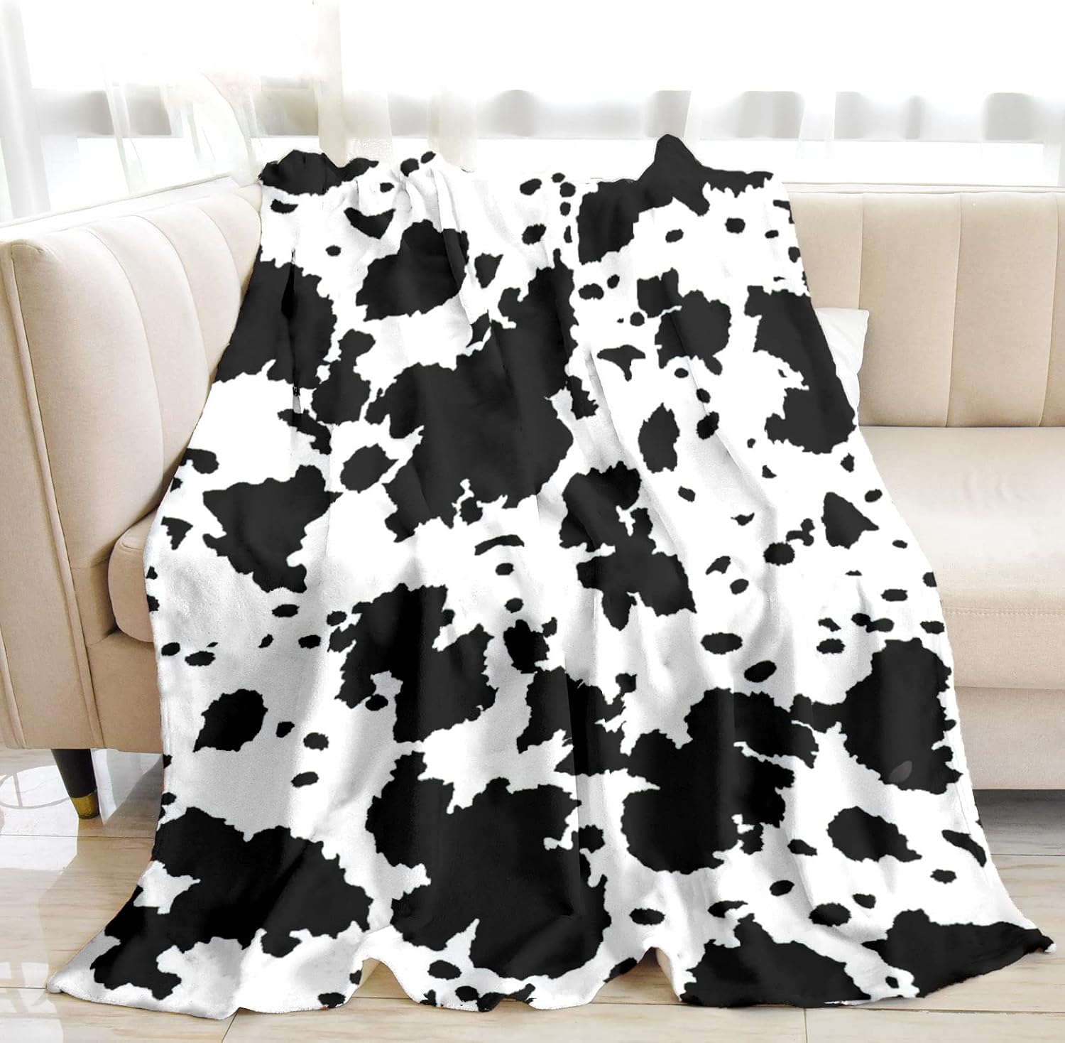 Manta de vaca para adultos, mantas y mantas con estampado de vaca, manta de piel de vaca para niñas, lindas mantas para adolescentes, cosas con