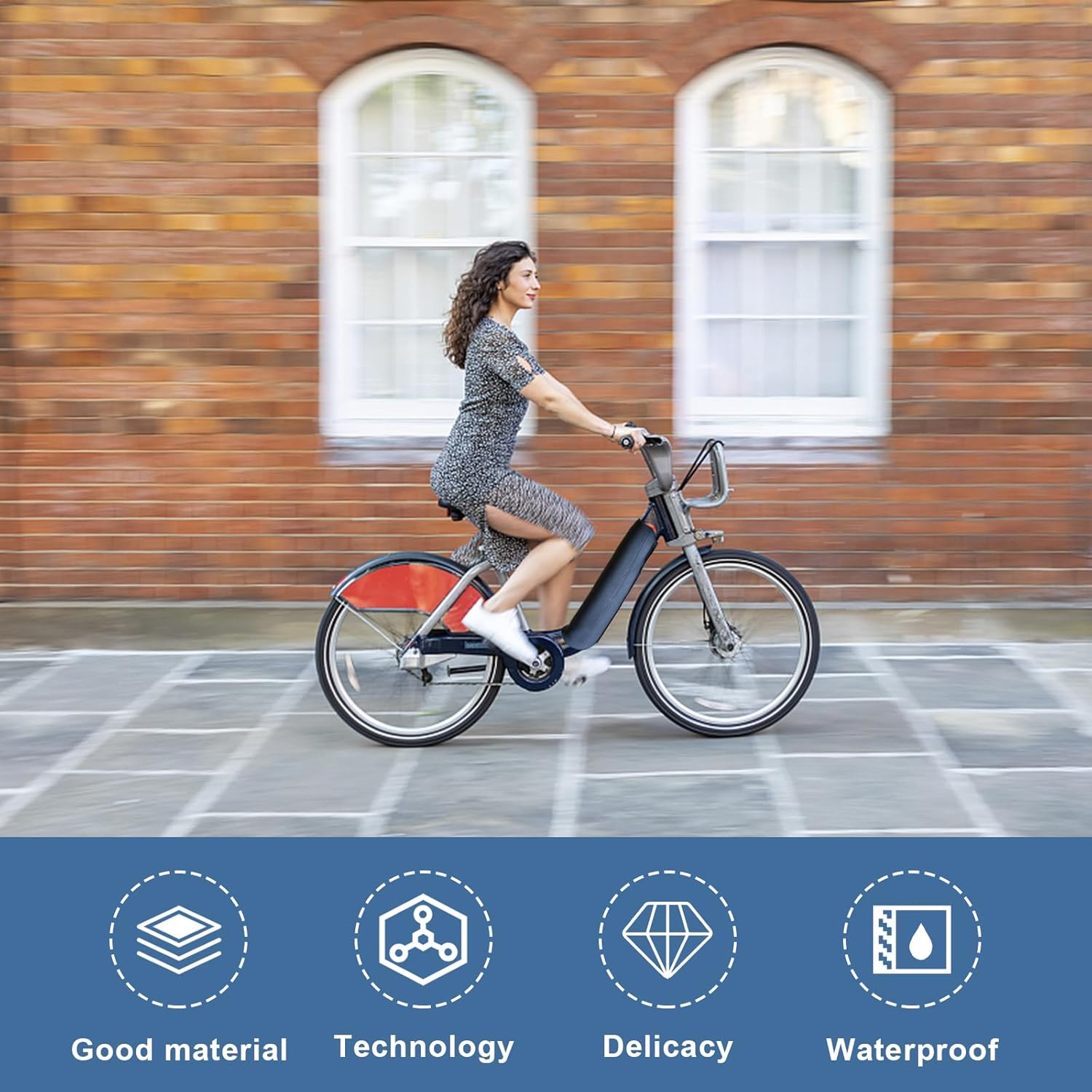 Cubierta de batería de bicicleta eléctrica, cubierta de batería de neopreno para bicicleta eléctrica, cubierta protectora de batería de bicicleta