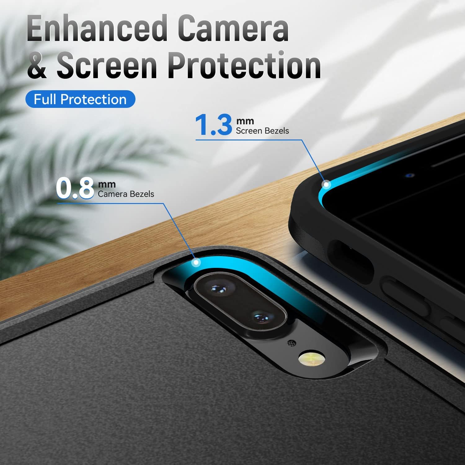 Funda para iPhone 8 Plus, iPhone 7 Plus, con protector de pantalla HD, probada contra caídas de grado militar, funda protectora resistente a prueba