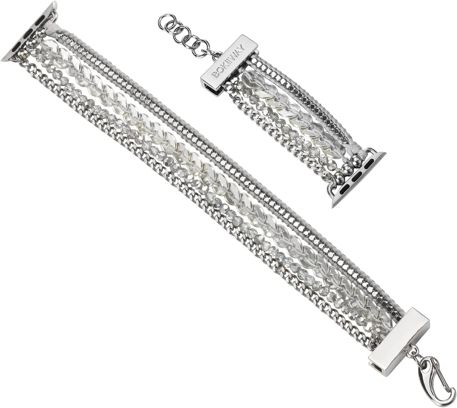BOKIIWAY Pulsera de reloj bohemia compatible con Apple Watch Series 87654321SE  Correa de reloj bohemia para mujer  Correa de reloj de cuero