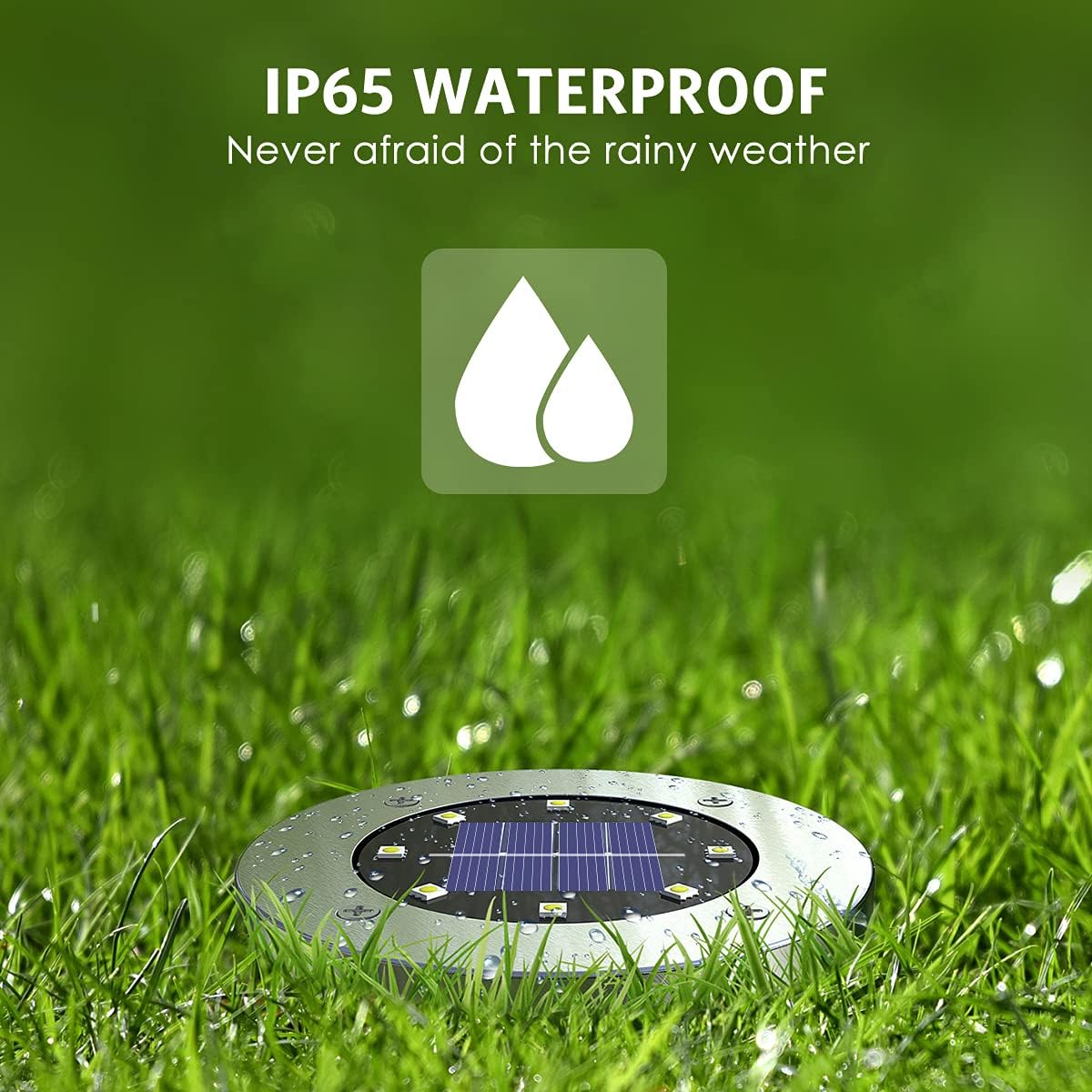 Luces solares para exteriores, paquete de 12 unidades, luces solares de jardín para exteriores, impermeables, luces solares brillantes en el suelo,