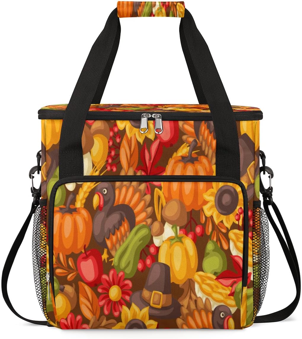 Bolsa de café de pavo de Acción de Gracias, decoración de Acción de Gracias, bolsa de almacenamiento de viaje, compatible con Keurig K-Mini o K-Mini