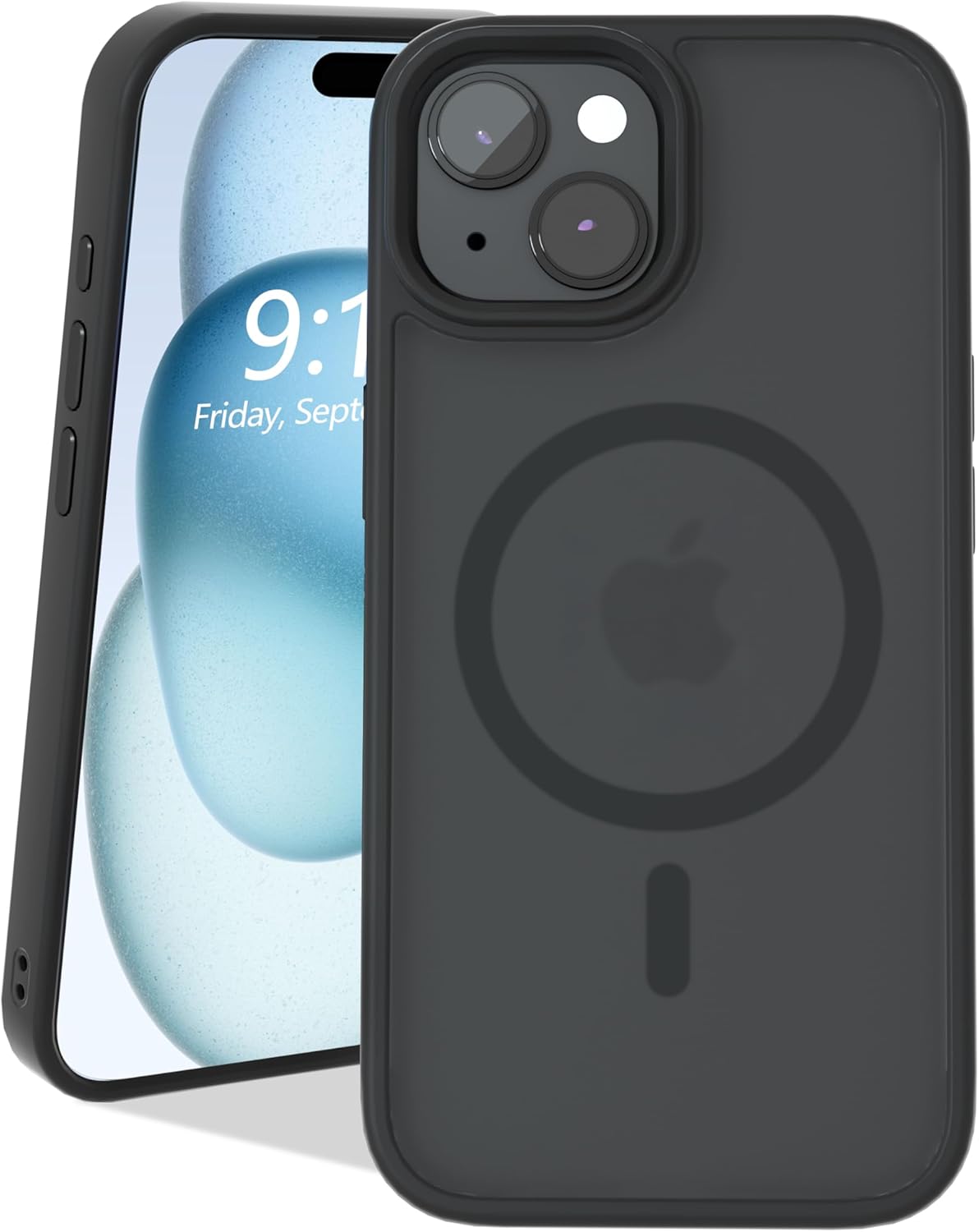 Funda magnética para iPhone 15, compatible con MagSafe Imanes N52 fuertes n. 1 y no amarillenta, protección contra caídas de grado militar de 10