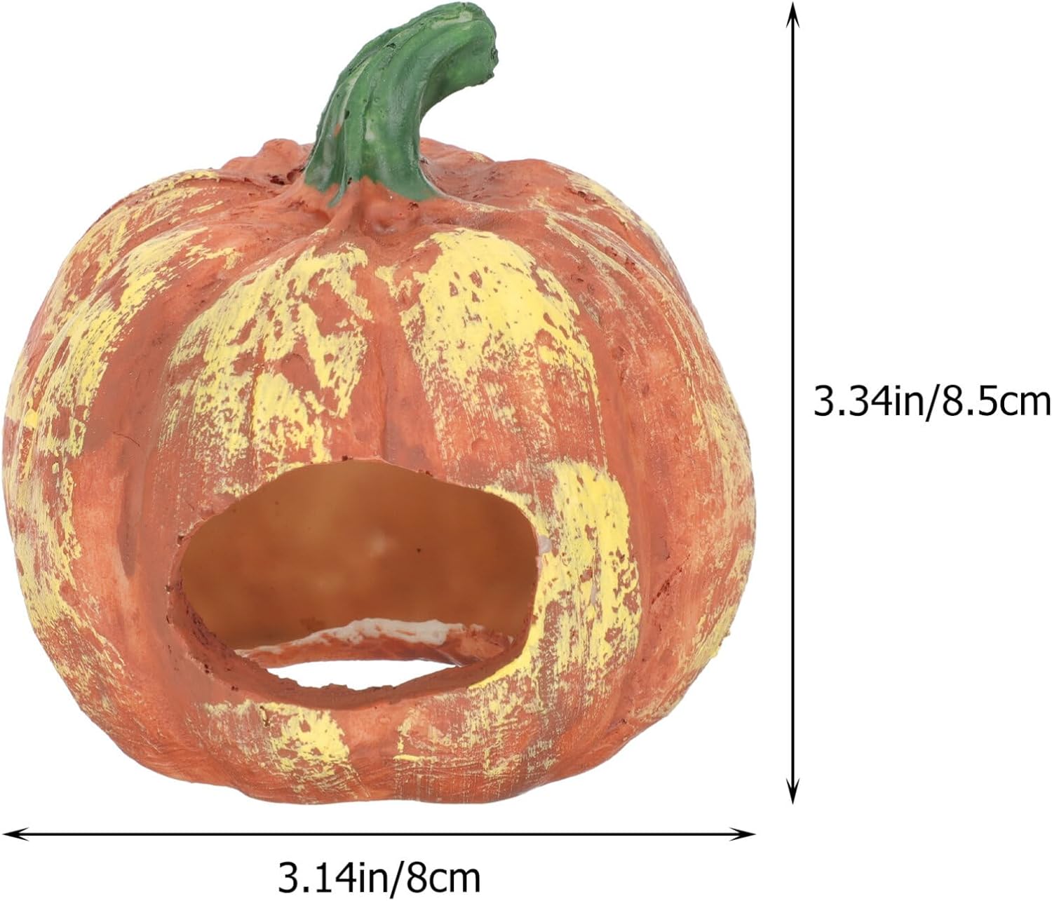 Decoración de acuario de calabaza de resina, decoración de acuario de Halloween, forma de calabaza, cueva, pecera, seguro, agujero oculto, cosecha,