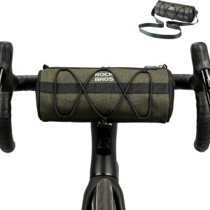 ROCKBROS Bolsa para manillar de bicicleta, bolsa pequeña para manillar de bicicleta, práctica bolsa de almacenamiento para manillar con correa para ROCKBROS Bolsa para manillar de bicicleta, bolsa pequeña para manillar de bicicleta, práctica bolsa de almacenamiento para manillar con correa para