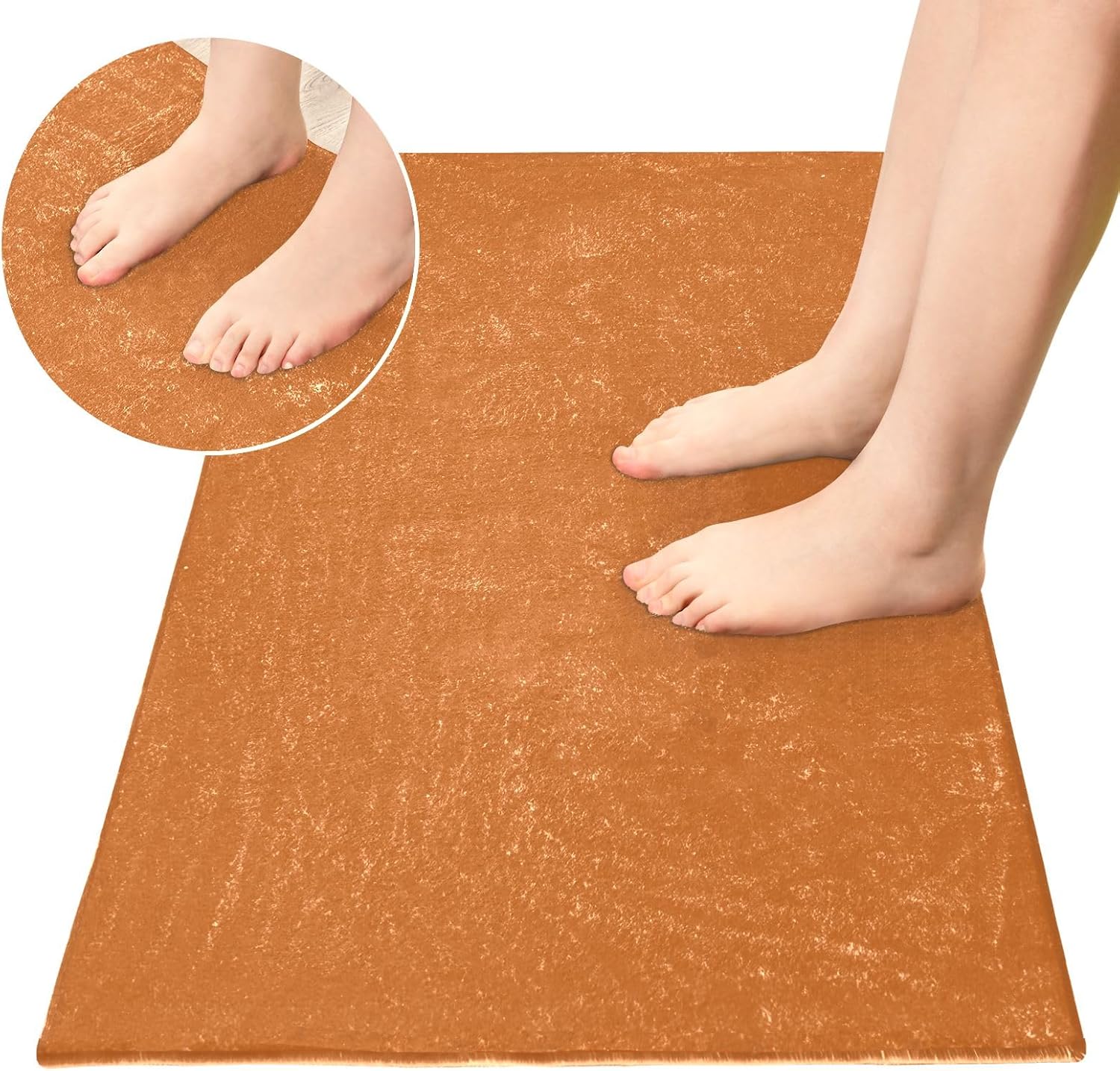 Joisal Alfombra absorbente de chocolate para baño, cómoda alfombra de baño antideslizante, alfombra de felpa duradera, 39 x 20 pulgadas