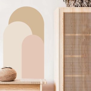 Vinilo decorativo para pared de arco moderno de amanecer, arco bohemio, extraíble, autoadhesivo, para sala de estar, cabecera, dormitorio de niños y Vinilo decorativo para pared de arco moderno de amanecer, arco bohemio, extraíble, autoadhesivo, para sala de estar, cabecera, dormitorio de niños y