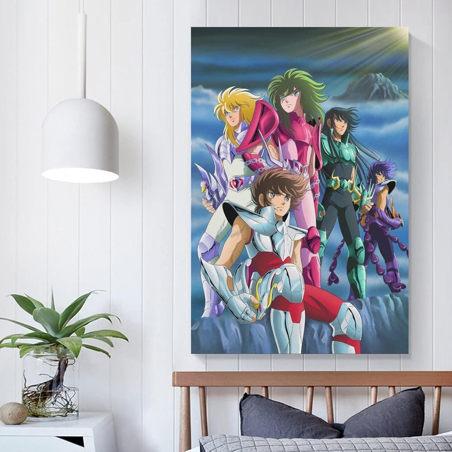 Pósteres de anime de Saint Seiya, los cinco santos de bronce principales Pegaso, póster genial para dormitorio de niños, impresiones artísticas en