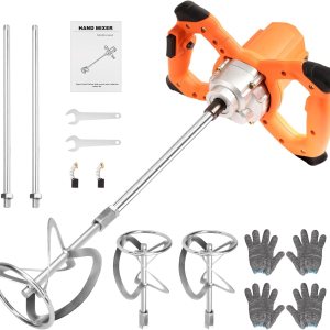 Mezclador de cemento eléctrico de mano, taladro mezclador de pintura de hormigón de 2600 W, mezcladores de lodo portátiles para mezclar yeso de Mezclador de cemento eléctrico de mano, taladro mezclador de pintura de hormigón de 2600 W, mezcladores de lodo portátiles para mezclar yeso de