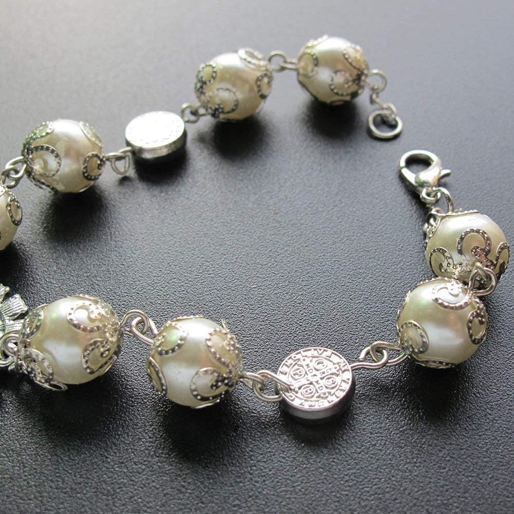 YRP 12 pulseras chapadas en plata para fiestas de bautismo, en cajas acrílicas individuales, recuerdos de boda, recuerdos de quinceañera con bolsas
