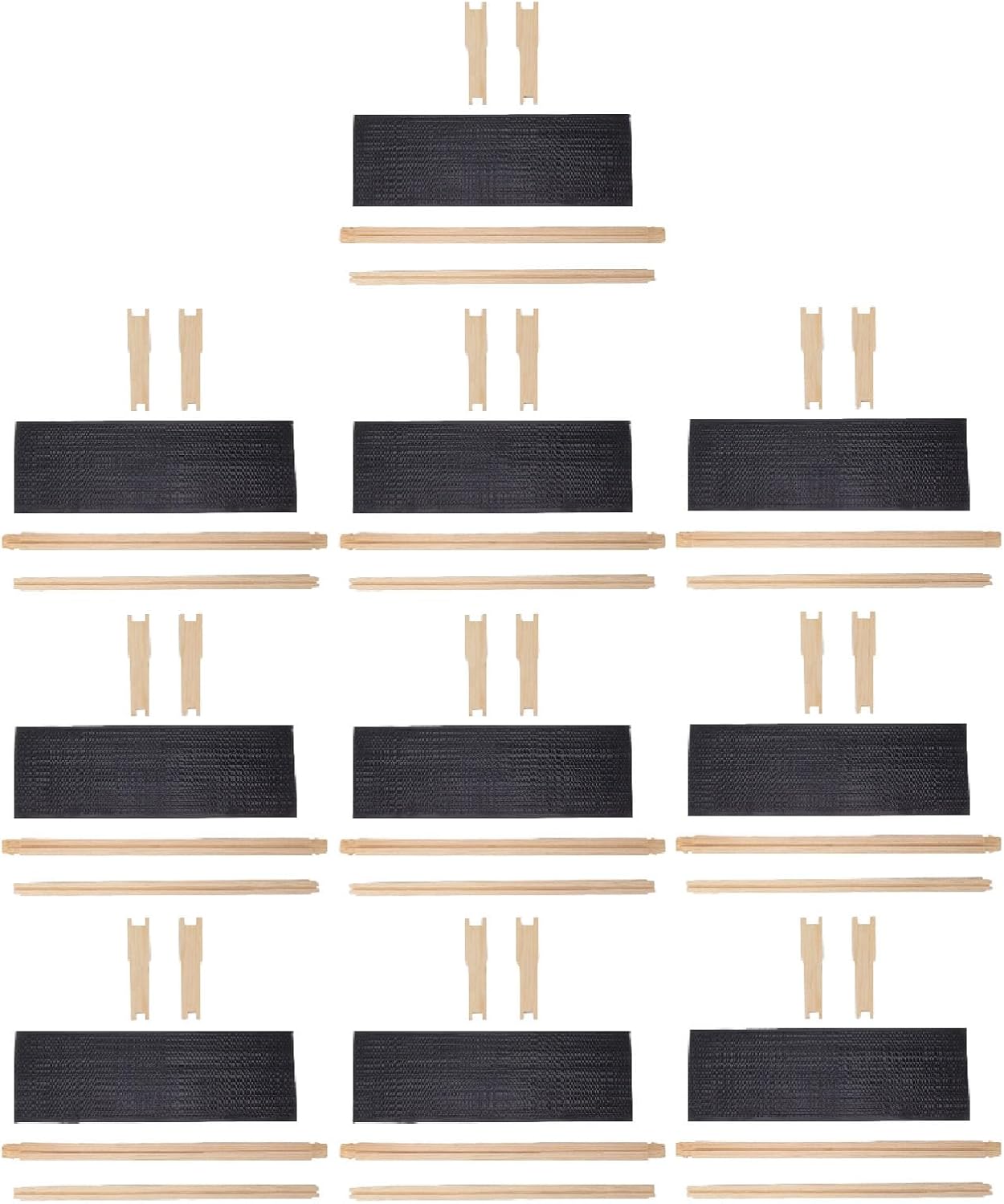 TOPINCN 10 Set Beehive Frames and Foundations Nest Foundation Sheets Beekeeping Bee Frame Shallow Box Supplies Honey Bee Deep Beehive Frames