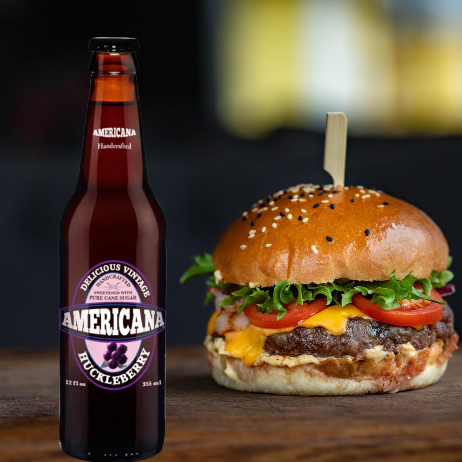 Louisiana Pantry – Botella de vidrio icónica de la marca antigua, de 12 onzas, paquete de 12 unidades de Louisiana Pantry (Americana Huckleberry)