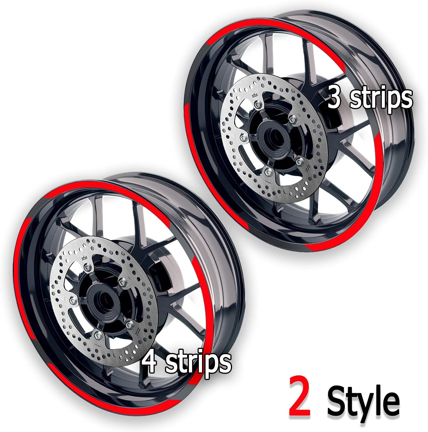Pegatinas para llantas exteriores de 17 pulgadas S06B compatibles con YZF R125 MT125 MT07 MT10 MT25 FZ25 MT03 (azul)