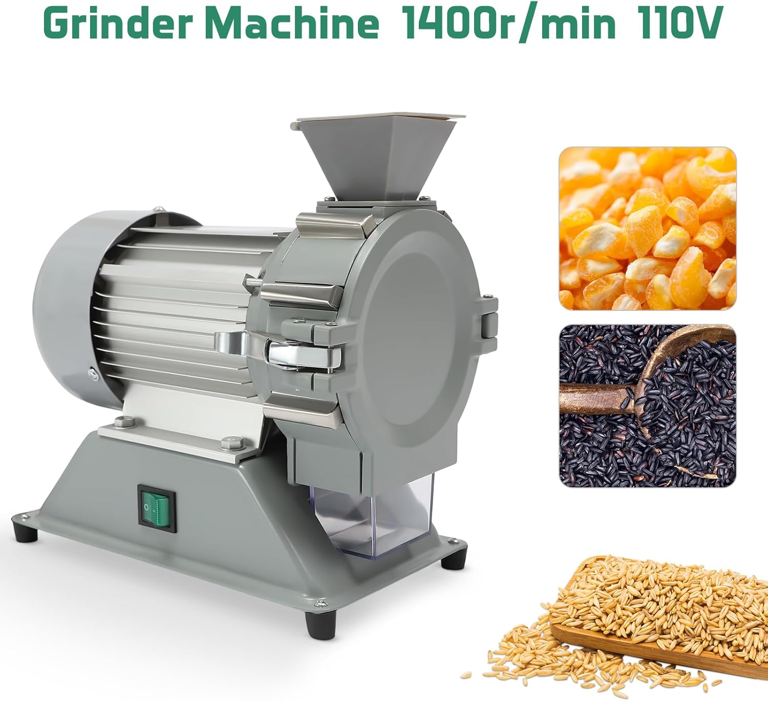Máquina de molienda de plantas micro Molino Máquina de planta Amoladora Pulverizador de suelo 1400rpm Máquina de molienda de maíz, amoladoras