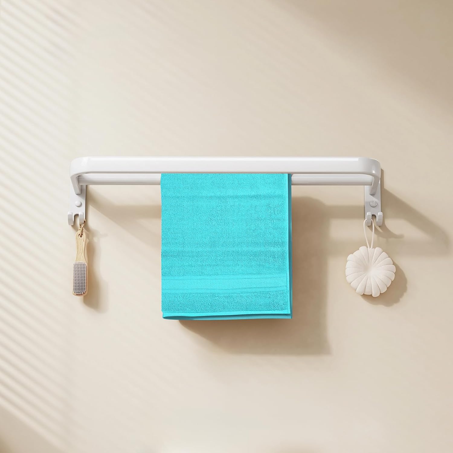 Magshion Juego de 6 toallas de mano de algodón suave para baño, color turquesa