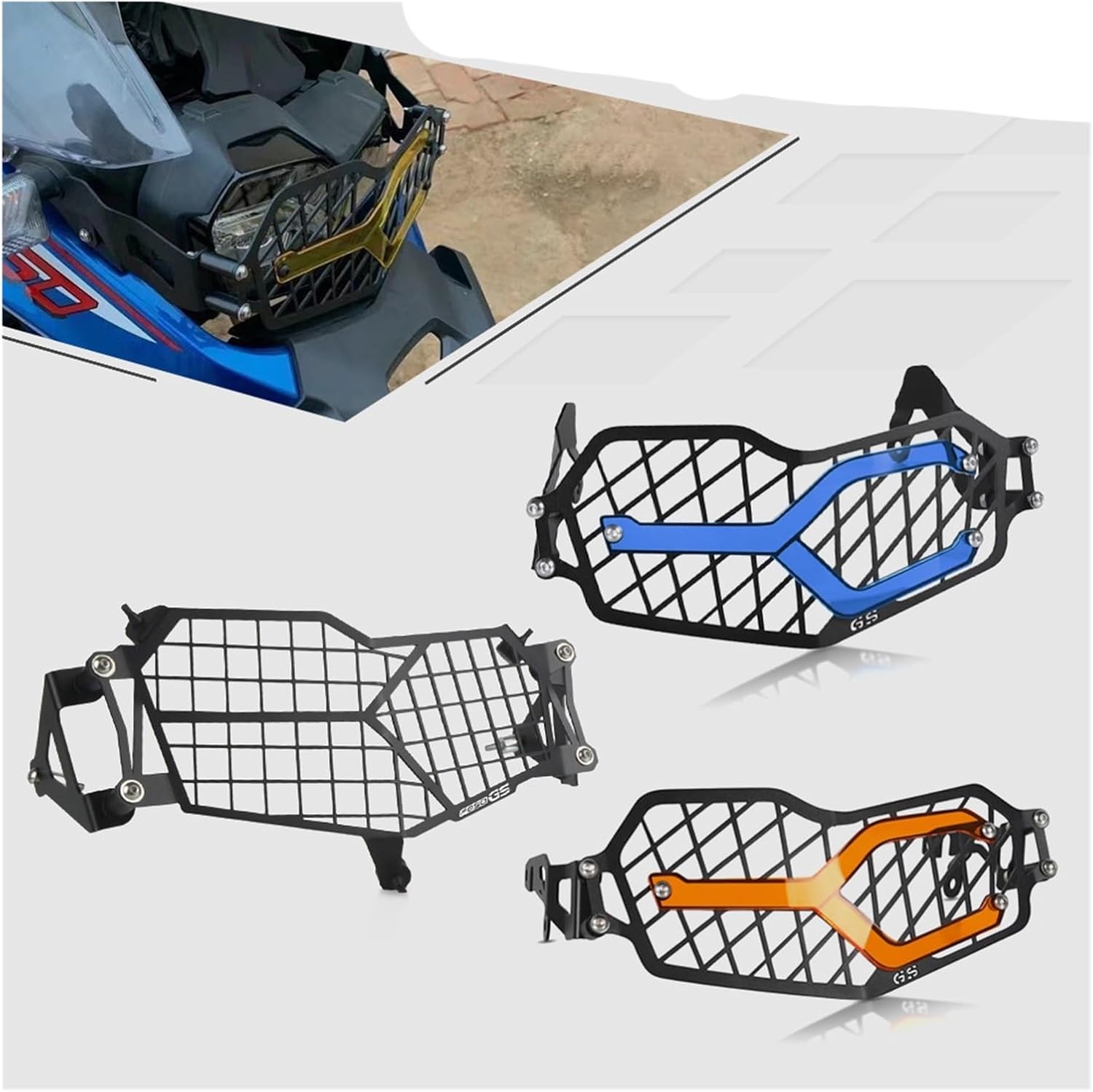 ORSQU Protector de faros delanteros, cubierta protectora de luz de cabeza, rejilla para motocicleta BM-&W F750GS F750 GS 850 F850GS Adventure 2018