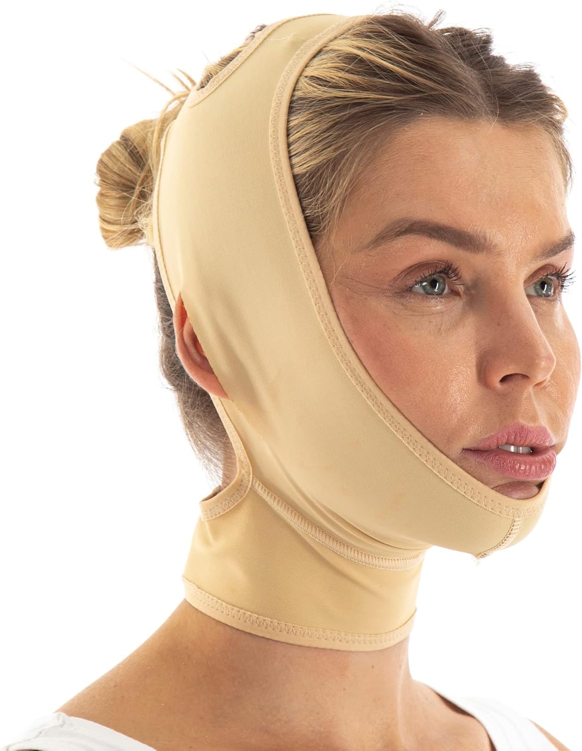 Vendaje de compresión poscirugía para el cuello y la barbilla, más delgado para la cara, ajuste de la papada, cobertura del cuello, correa de