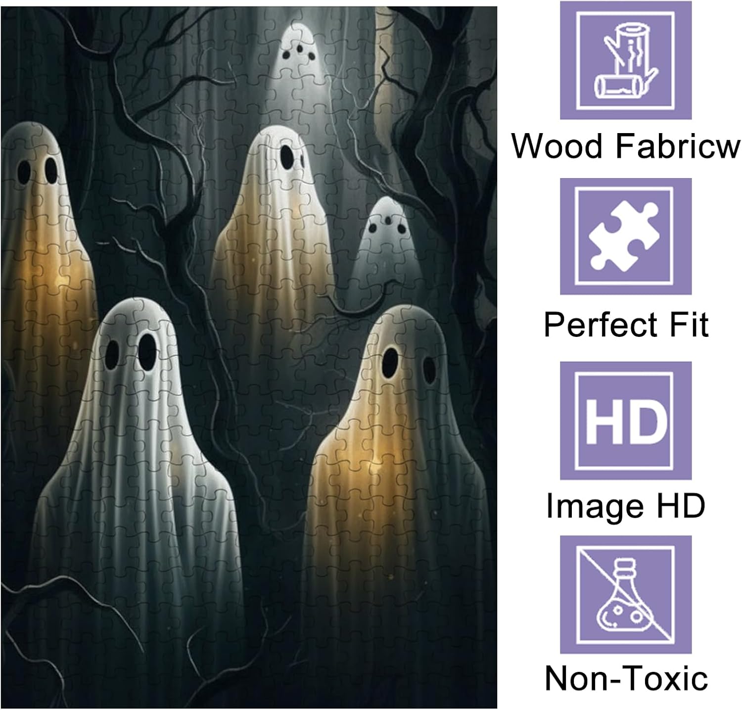 Scary Ghost – Rompecabezas de 1000 piezas para adultos, rompecabezas educativo intelectual, juego divertido para hombres, mujeres y niños, 20 x 28.8