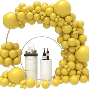 JOYYPOP Juego de 130 guirnaldas de globos amarillos de diferentes tamaños de 5, 10, 12, 18 pulgadas, globos amarillos para cumpleaños, carnaval, JOYYPOP Juego de 130 guirnaldas de globos amarillos de diferentes tamaños de 5, 10, 12, 18 pulgadas, globos amarillos para cumpleaños, carnaval,