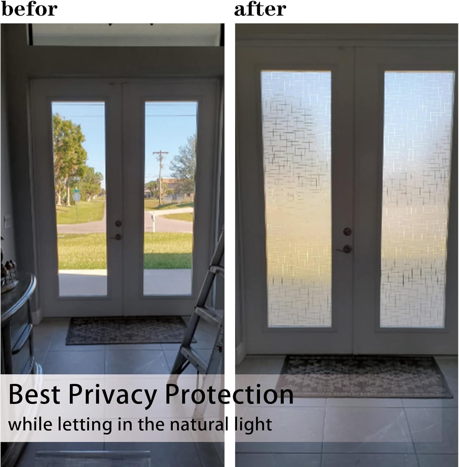 Película de privacidad para ventana, calcomanía decorativa extraíble de vidrio, vinilo 3D con bloqueo solar y UV, calcomanías para ventanas de