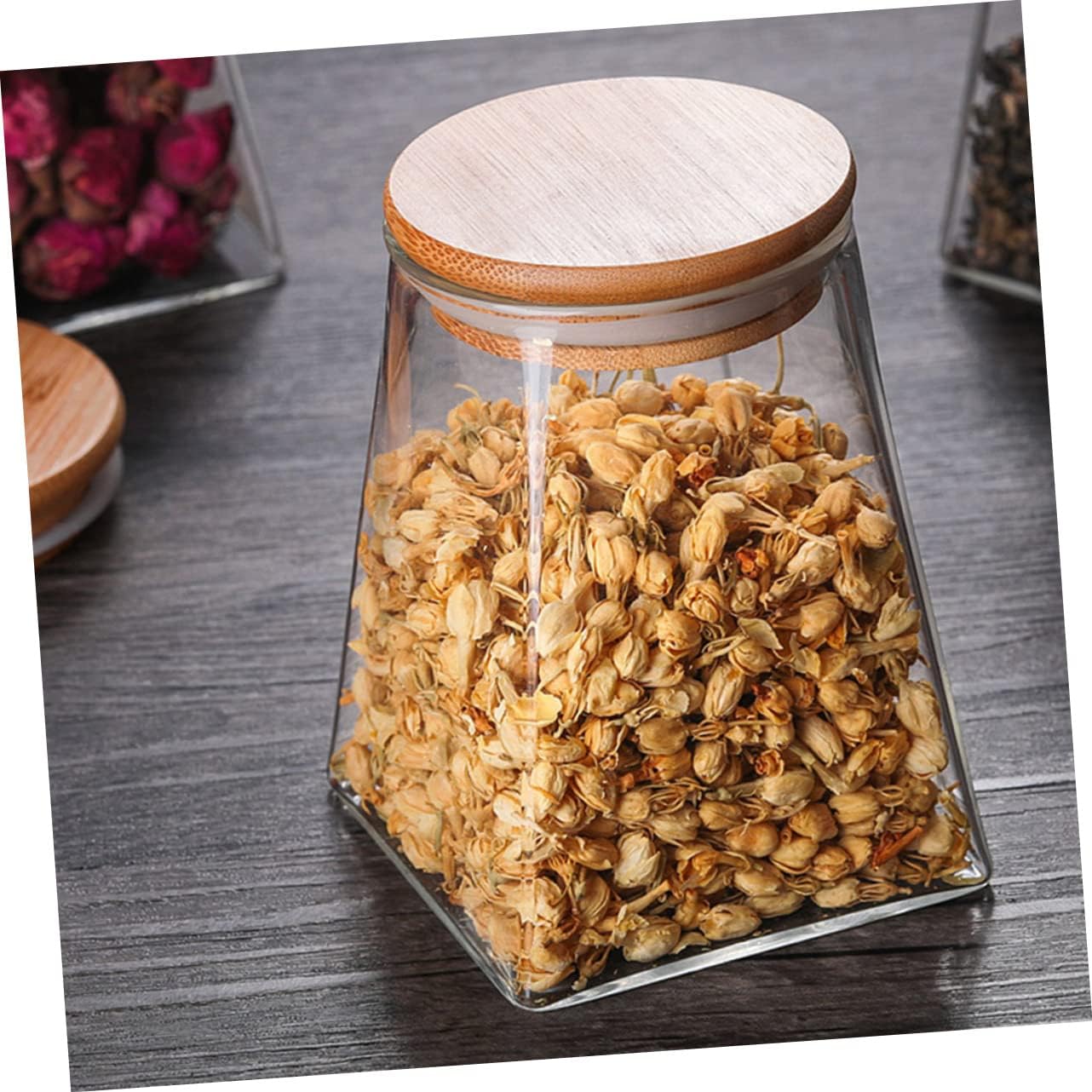 YARNOW Recipientes de alimentos Recipiente de vidrio con tapa Recipiente de sellado de vidrio Contenedores de vidrio Tarros de vidrio con tapas