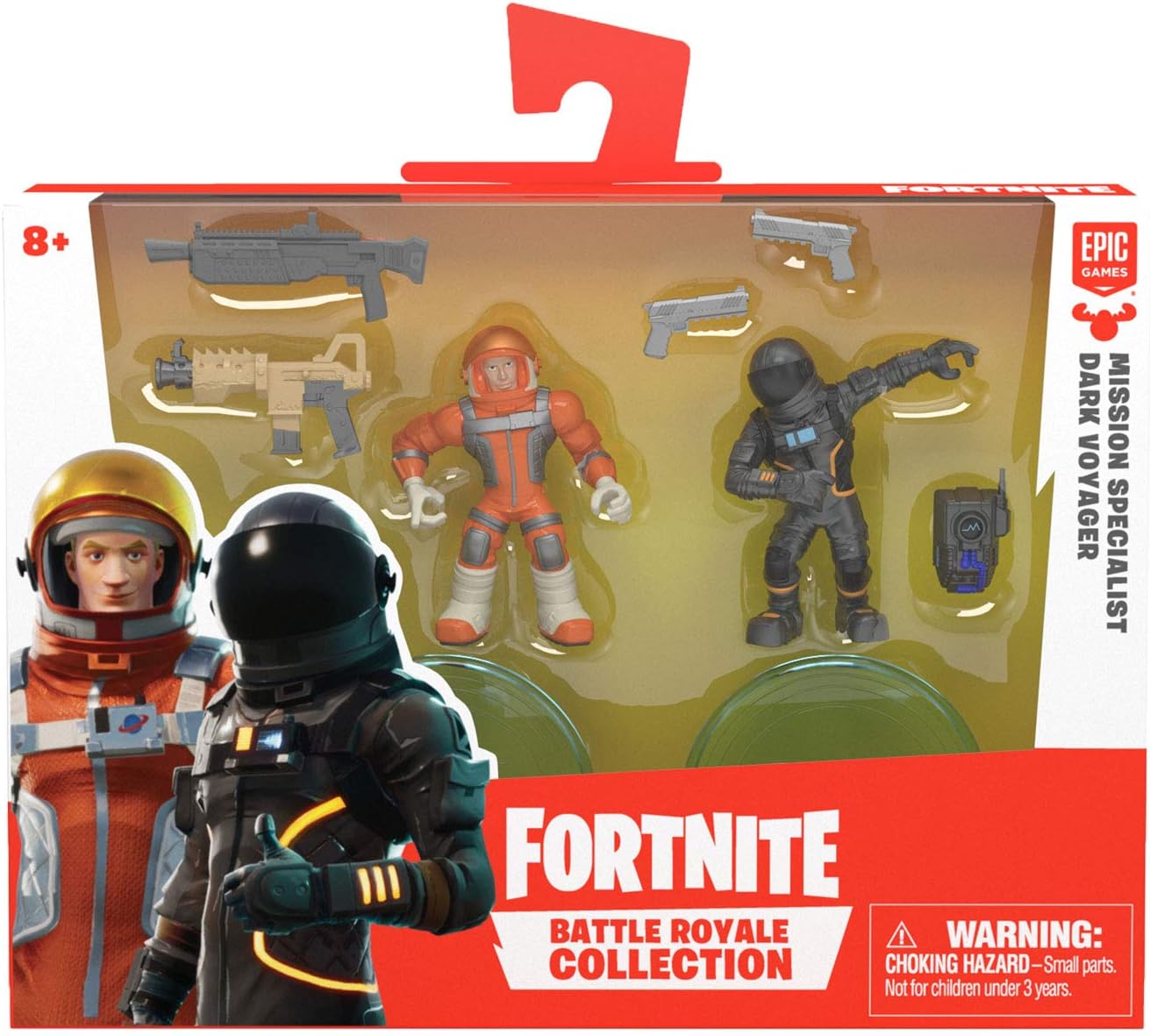Fortnite Colección Battle Royale Dark Voyager & Mission Specialist – Paquete de 2 figuras de acción