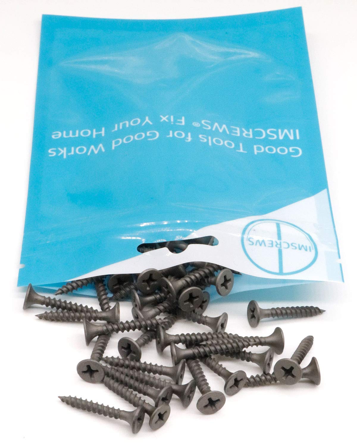 Tornillos para madera de cabeza plana, 100 tornillos Phillips #6 x 1 pulgada para paneles de yeso con rosca fina, tornillos autorroscantes para