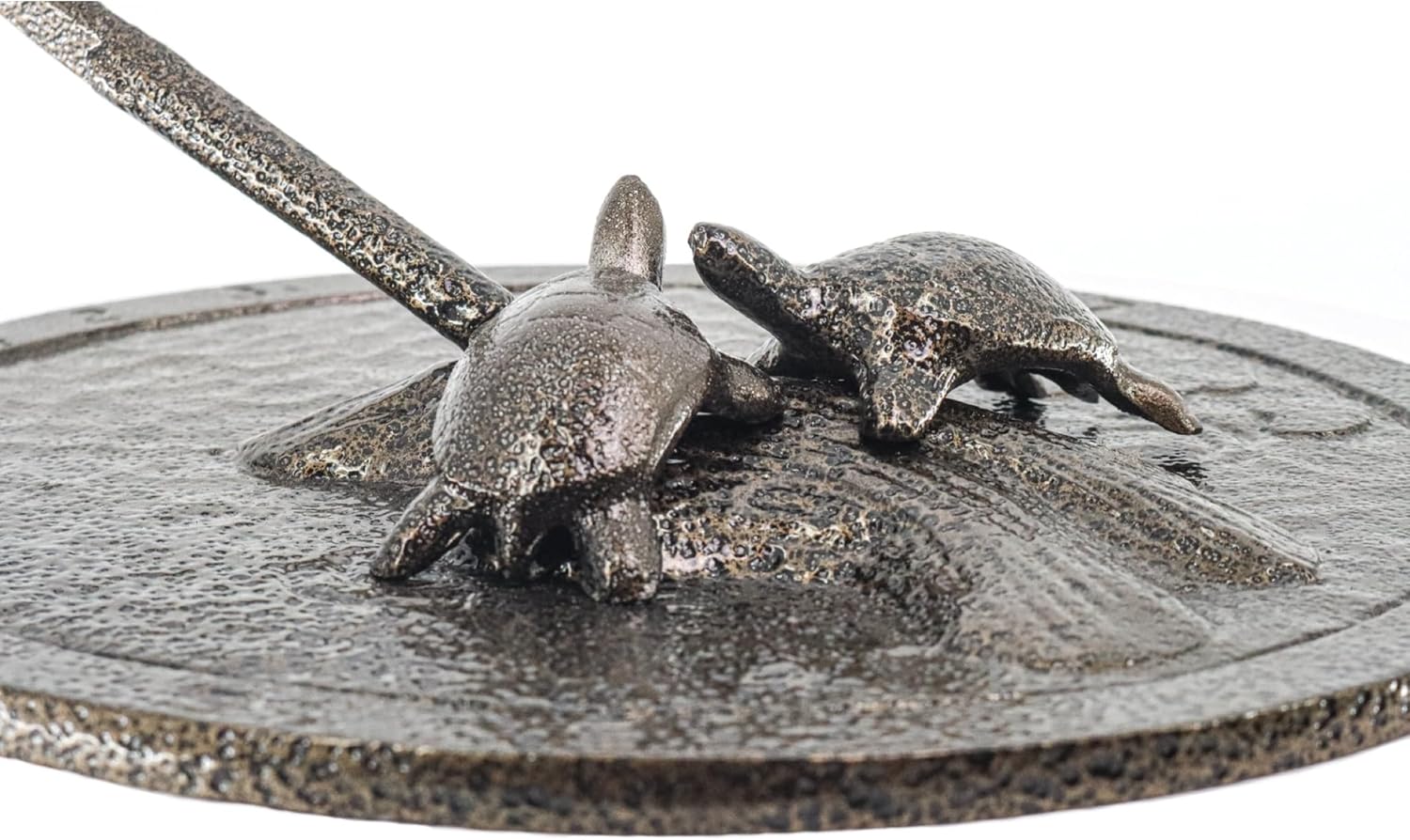 Reloj de sol tortuga, bronce envejecido