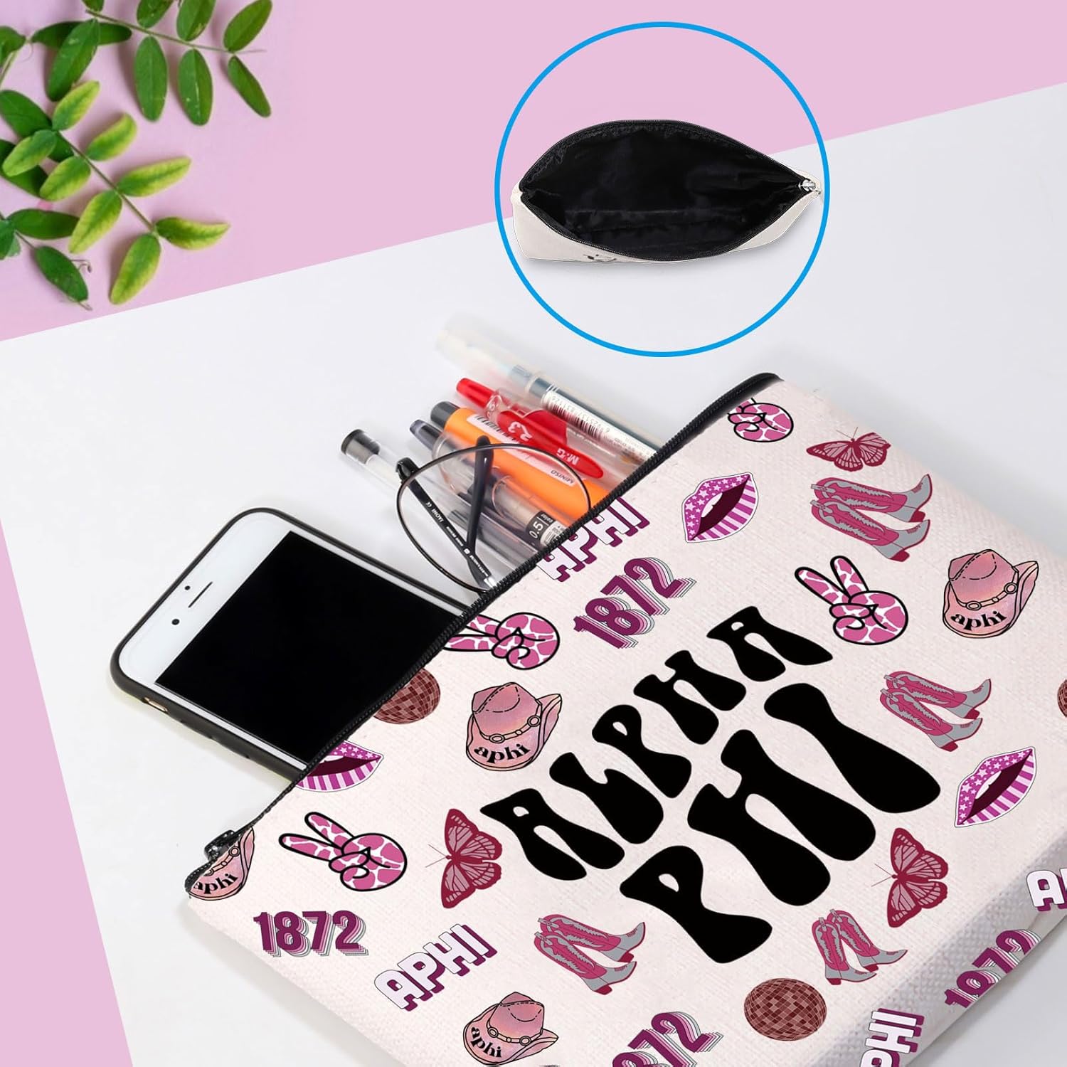 Regalo para hermana griega de hermandad de mujeres, regalo para el día de la oferta, bolsa de cosméticos para hermanas, regalo para hermanas, Bolsa