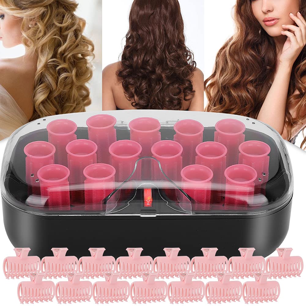 Juego de varillas de permanente para el cabello, rodillos térmicos instantáneos, rodillos térmicos eléctricos, 15 piezas de cabello eléctrico