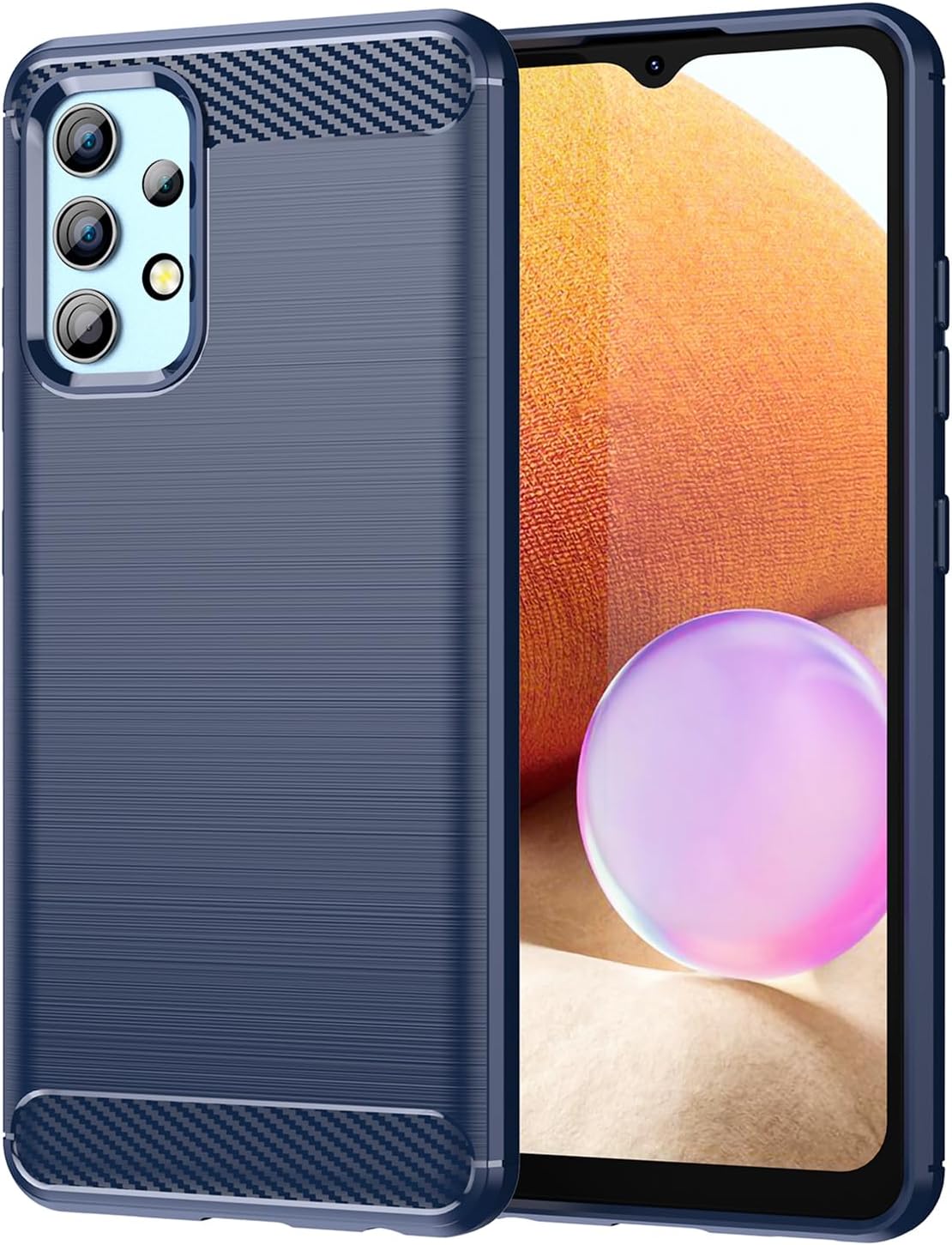 EUAGVQY Para Samsung A32 5G Galaxy A32 5G Caso Fibra de Carbono TPU Suave Antideslizante Durable Ligero Funda protectora para Samsung Galaxy A32 5G