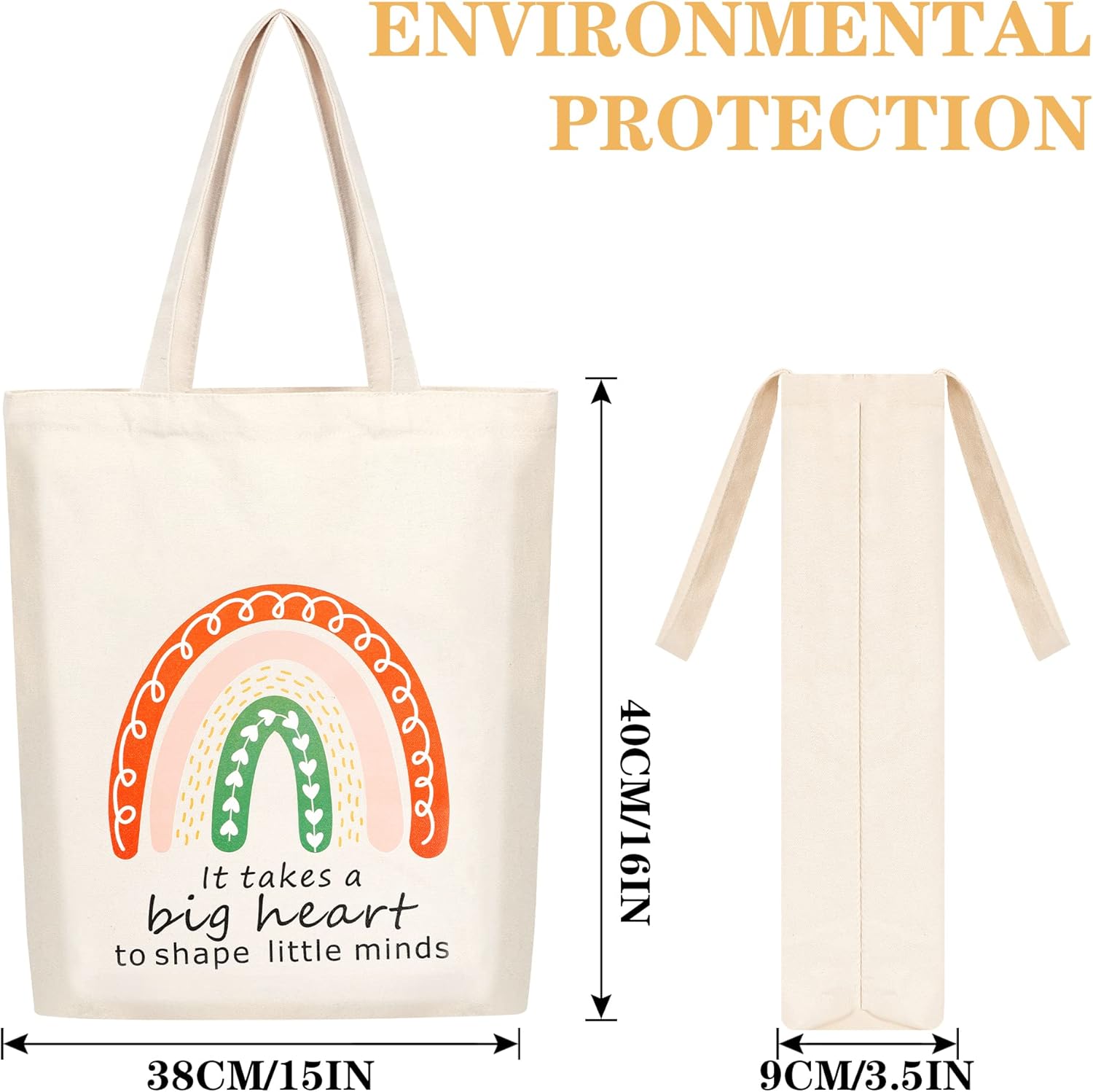 8 bolsas de lona para profesores, regalos de agradecimiento para profesores, bolsas reutilizables esenciales para profesores, regalos de fin de