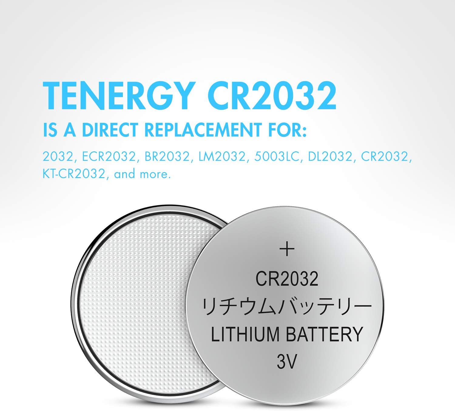 Tenergy Paquete de 10 pilas de botón de litio CR2016 y 3V CR2032 de 3 V, ideal para llaveros, AirTag, calculadoras, relojes y más