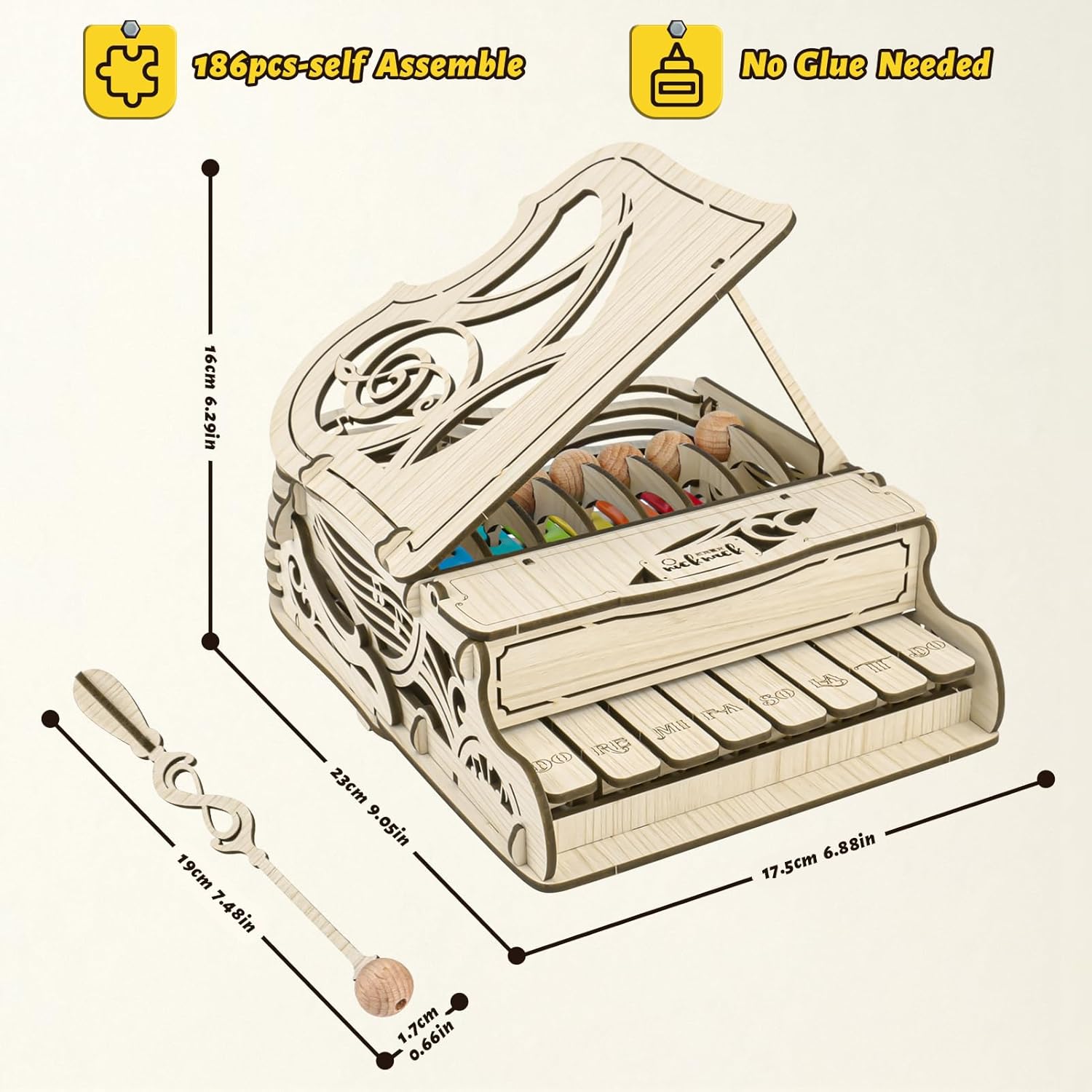 nicknack Kits de modelo de madera 3D, rompecabezas de madera para adolescentes y adultos
