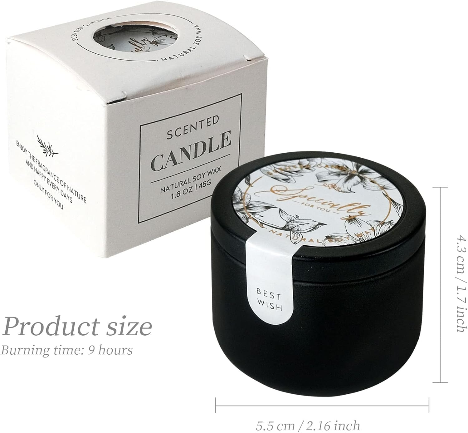 Paquete de 6 velas perfumadas, juego de velas de aromaterapia, especialmente diseñadas para regalo de damas de honor, regalos ideales para bodas,