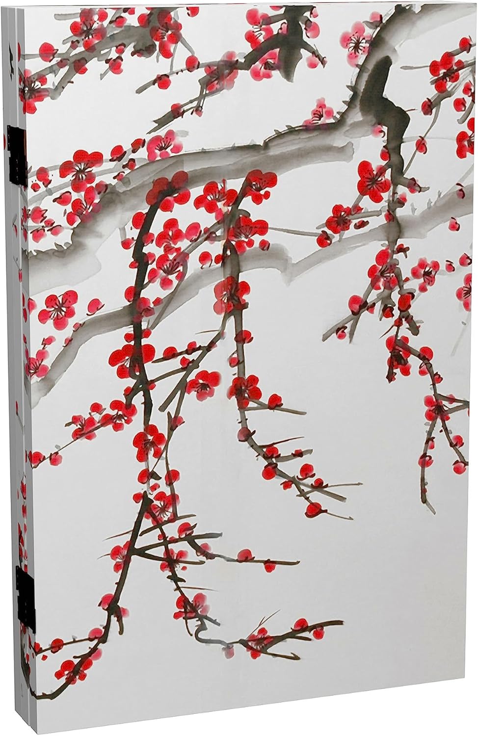 Red Lantern Pantalla plegable de lona corta de doble cara de 2 pies con 3 paneles independientes y separador para dormitorio moderno y
