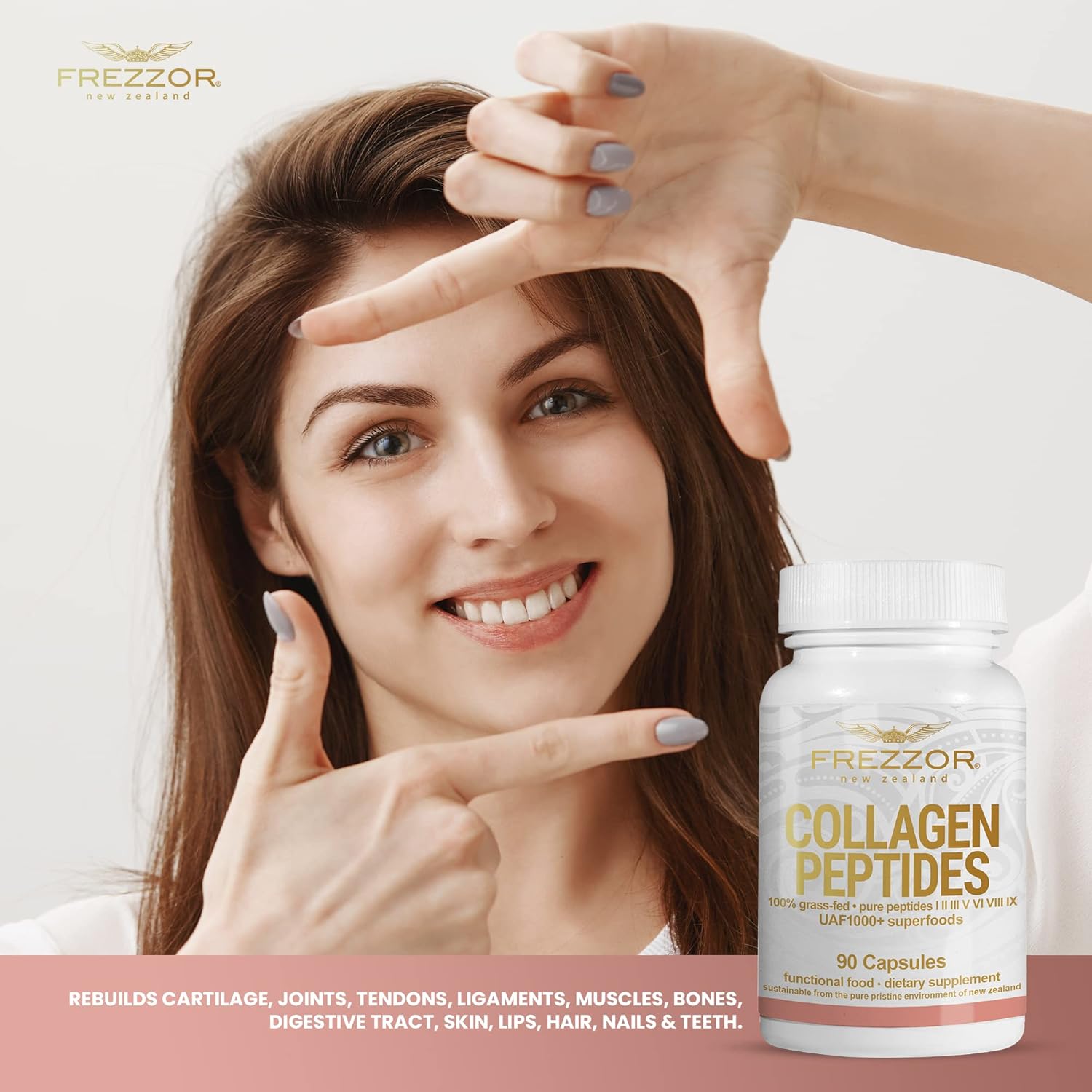 FREZZOR Paquete combinado de sal marina escamosa rica en minerales con colágeno hidrolizado FREZZOR fabricado en Nueva Zelanda, copos Kosher,