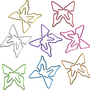 40 clips de papel en forma de mariposa, clip de papel con forma de clip de lazo colorido, carpeta de oficina portátil para suministros escolares de 40 clips de papel en forma de mariposa, clip de papel con forma de clip de lazo colorido, carpeta de oficina portátil para suministros escolares de