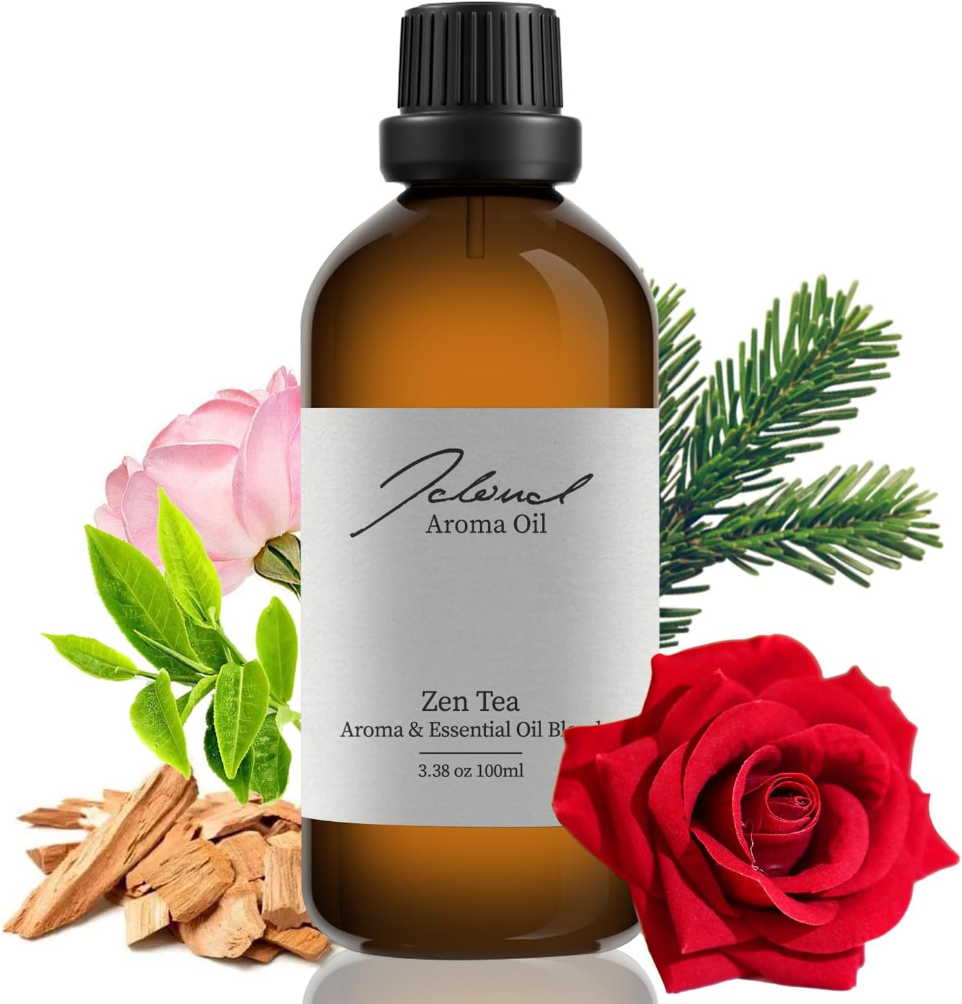 JCLOUD Aceite esencial de té zen para máquina de aire aromático  Colección de hotel – Aceite difusor de aromaterapia puro con té, rosa y madera de